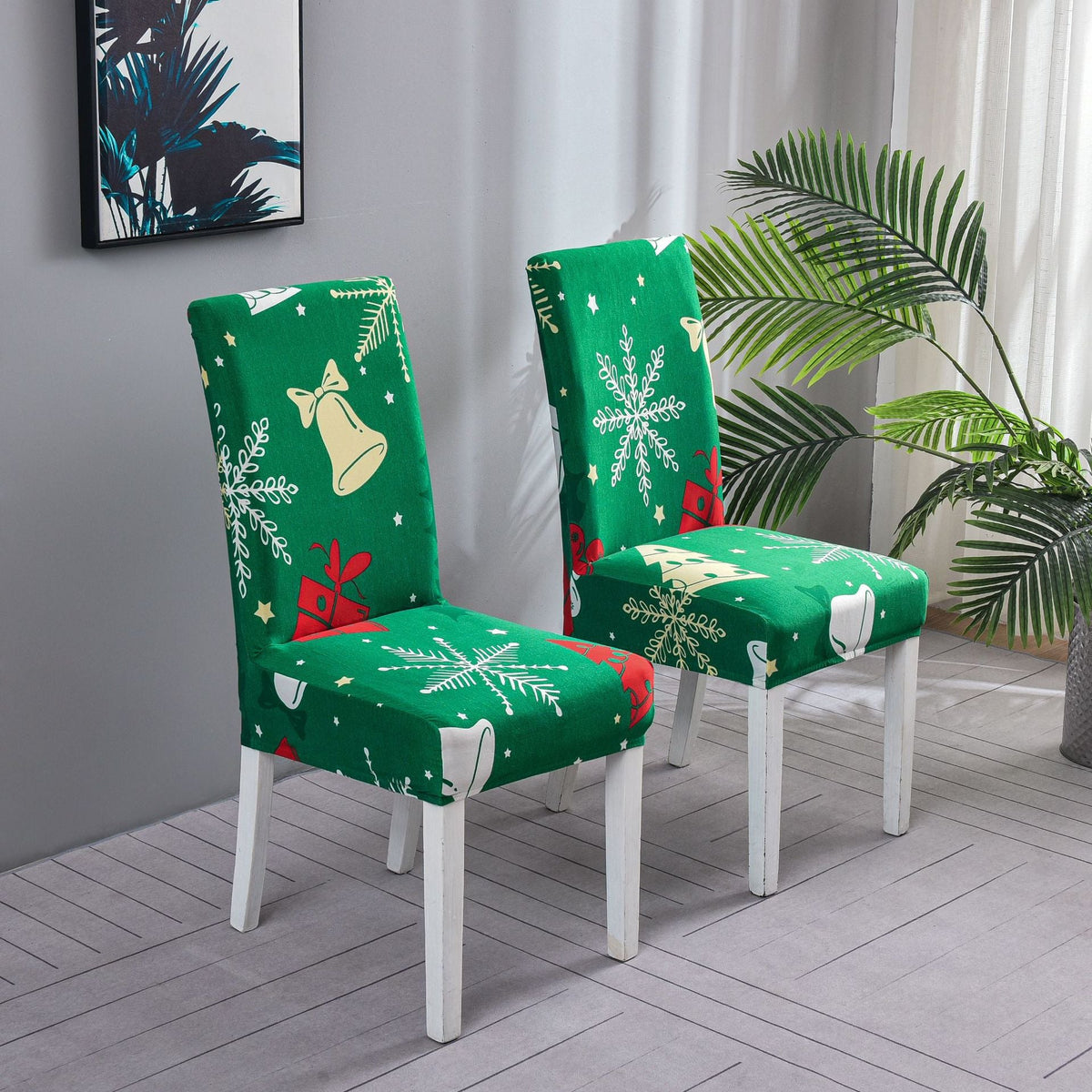 Christmas Dining Chair Covers – Stretch Holiday Chair Slipcovers