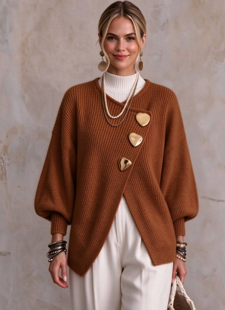 🤲LAST DAY SAVE 49% ⏰Elegant Button Front Knit Cardigan Sweater
