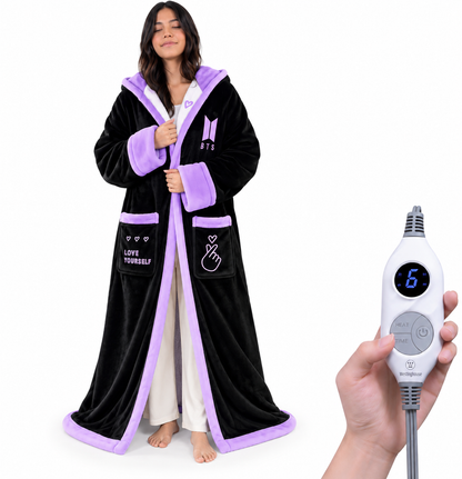 🤲🔥Wearable Heated Blanket with Foot Pocket Sherpa🔥Overheat Protection & Auto Shut-Off
