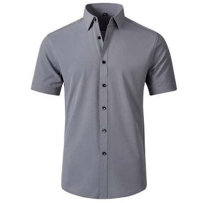 Men's Stretch Non-Iron Shirt | Breathable Wrinkle-Resistant Dress Shirt