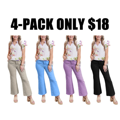 🤲✨ Women's High-Waisted Cropped Flare Pants 👖