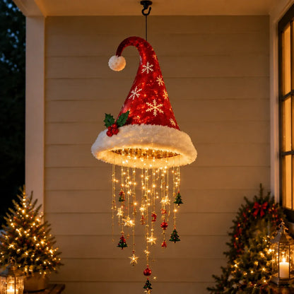 Lighted Santa Hat Hanging Decoration – Christmas LED Lights