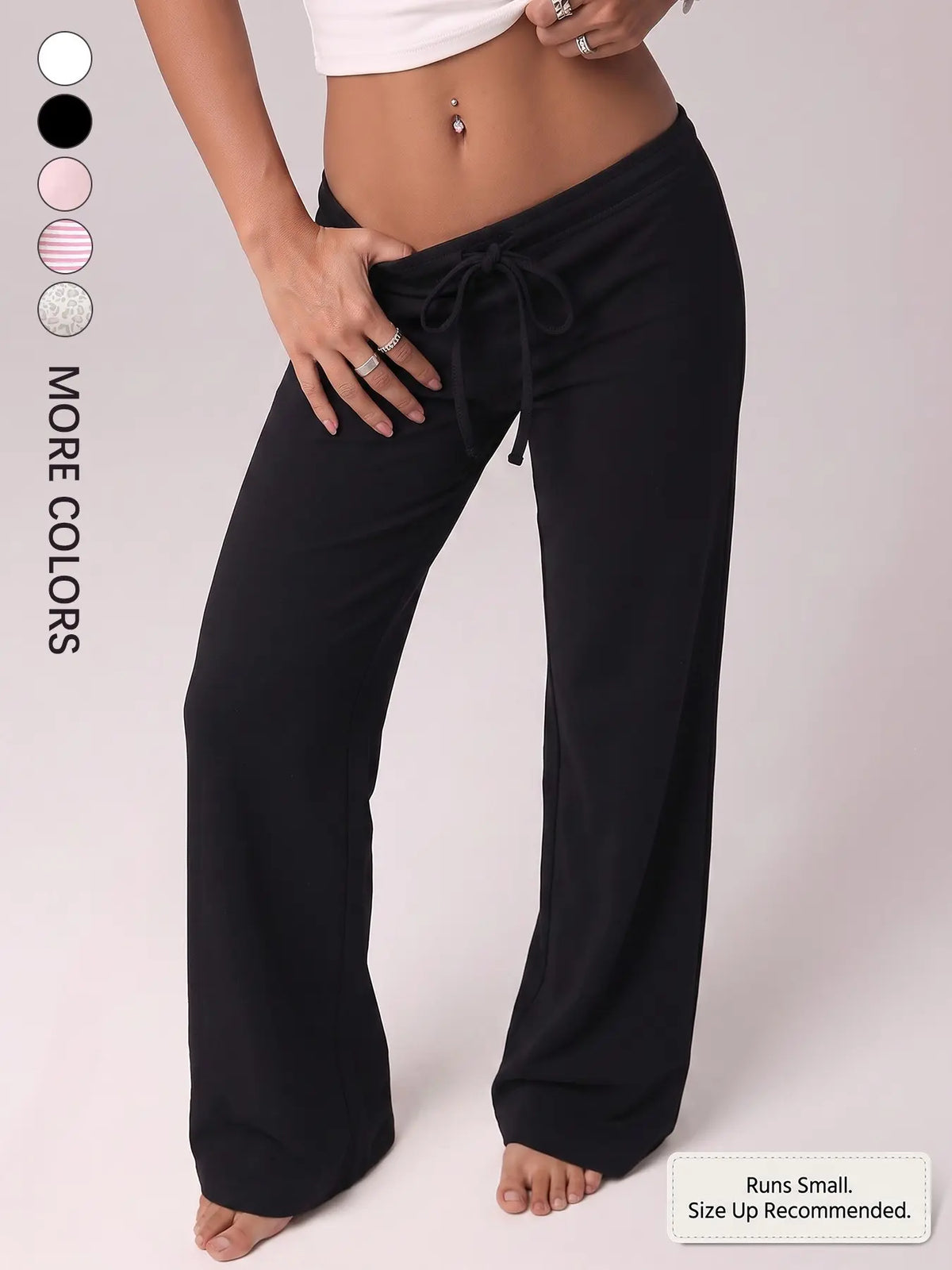 💥Limited Time Offer | Women's Low-Rise Flare Sweatpants - Soft Stretch Drawstring Y2K Pants