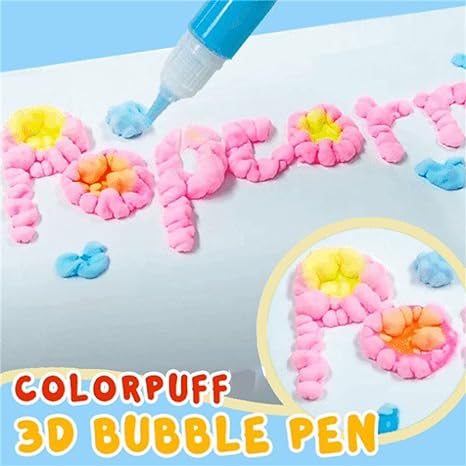 🌸🌸🖍️ Christmas Hot Sale 50% OFF🎁Magic Puffy Bubble Pens, Heat Activated Popcorn Pens DIY 3D Art Marker for Kids Crafts