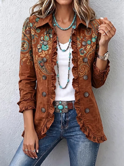 🤲LAST DAY SAVE 49% ⏰Bohemian Paisley Ruffle Jacket