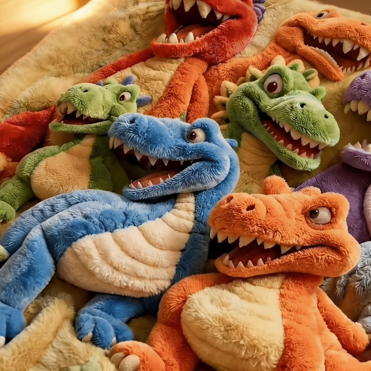 3D Dinosaur Sensory Blanket | Soft Cozy Kids Comfort Blanket