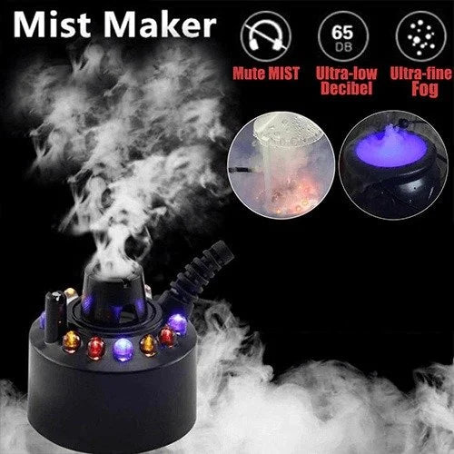 12-LED Ultrasonic Mist Maker – Color-Changing Fogger for Halloween & Decor