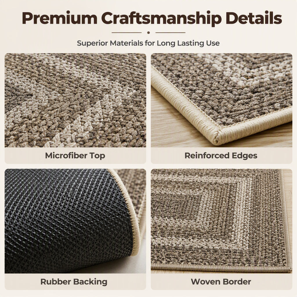 Elegant Non-Slip Kitchen Runner Rug