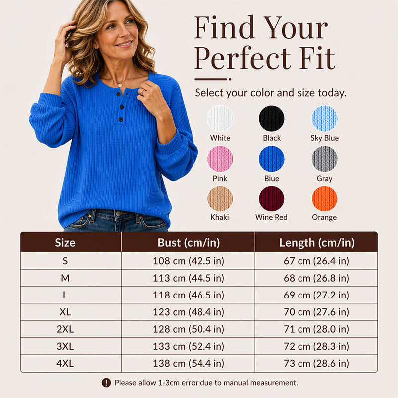 Women's Casual Waffle Knit Sweatshirt | Cozy Everyday Pullover