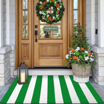 Striped Non-Slip Door Mat | Soft & Durable Entryway Rug