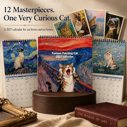 2027 Funny Cat Wall Calendar | Cute Cat Meme Calendar & Home Decor