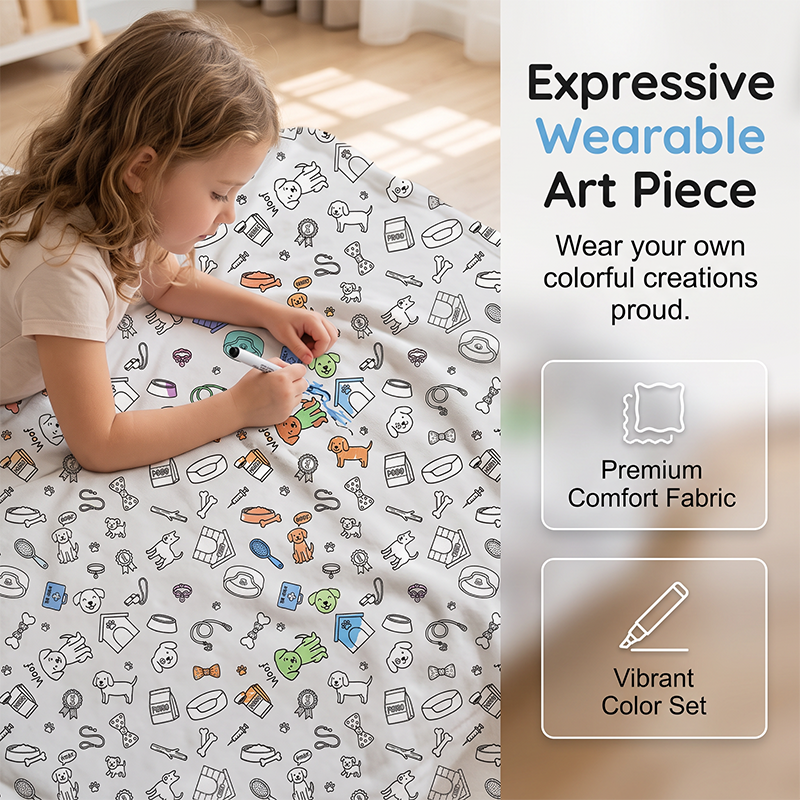 DIY Coloring Blanket Kit | Creative Color-Your-Own Cozy Throw