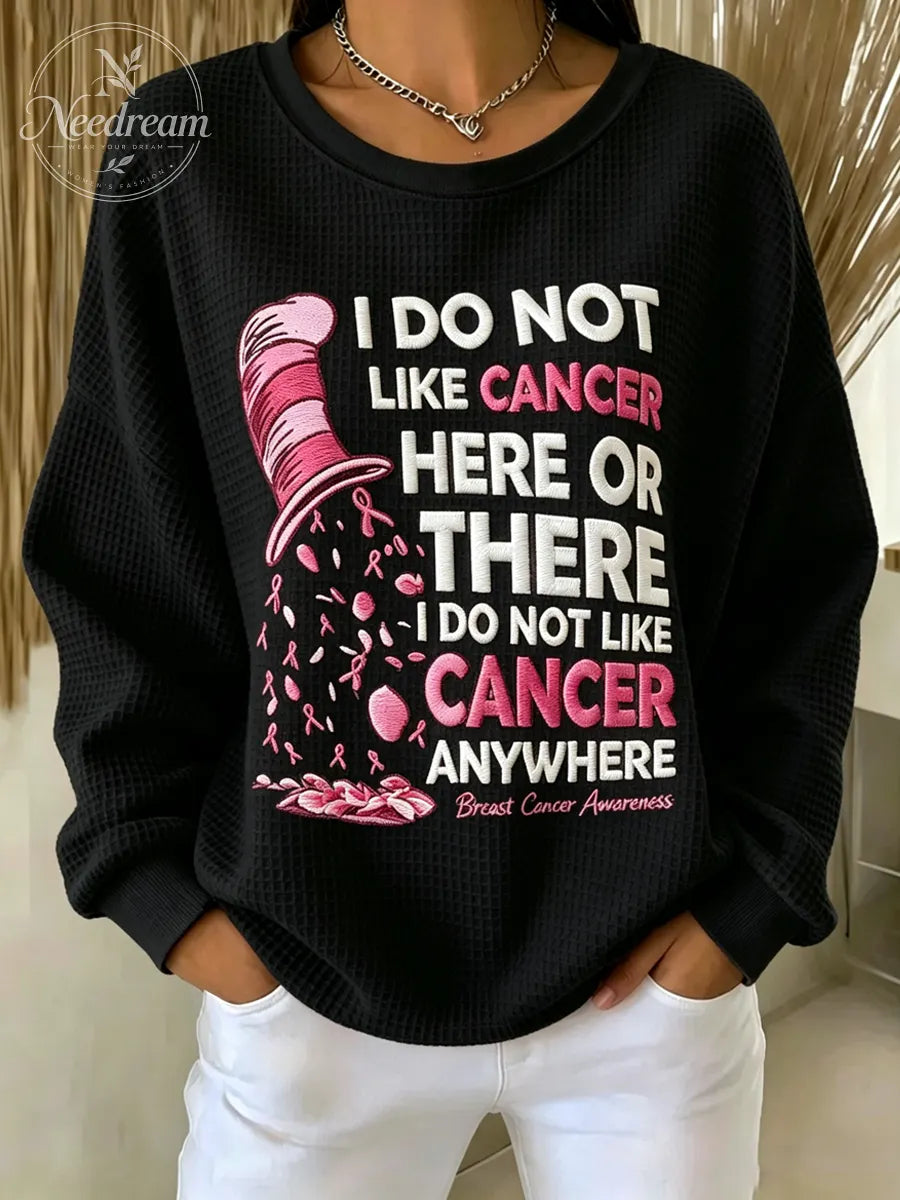 Women'S Breast Cancer Awareness Design Printed Sweatshirt