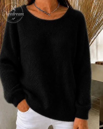 Women'S Solid Color Multi-Color Solid Color Long Sleeved Thin Sweater Top