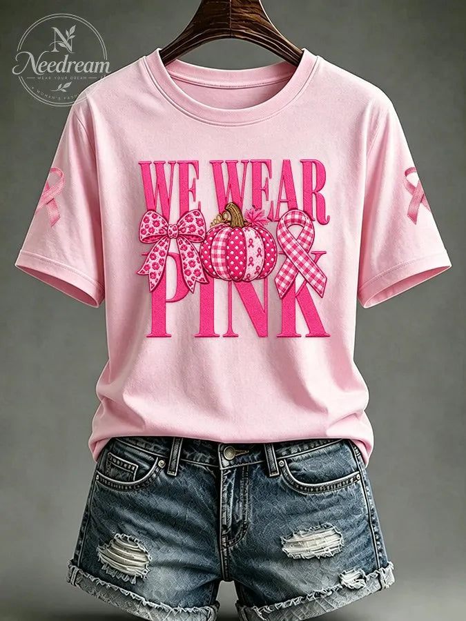 Women'S Casual, I Wear A Pink Printed T-Shirt For Myself