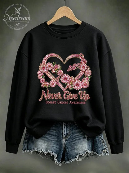 Women'S Breast cancer awareness Print Sweatshirt