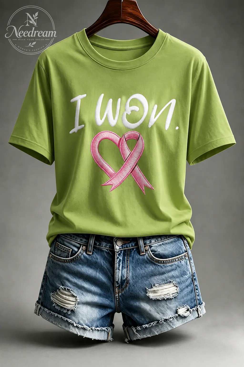 Women's “I Won” Round Neck 100% Cotton T-Shirt