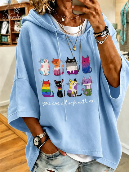 Women'S You Are All Safe With Me Oversized Hoodie