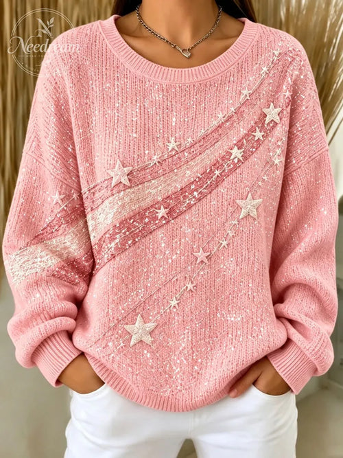 Women'S Breast Cancer Pink Casual Sweater