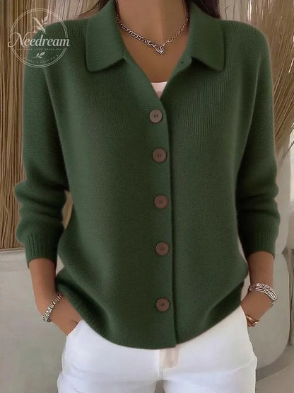 Women's Multicolor Lapel Cardigan