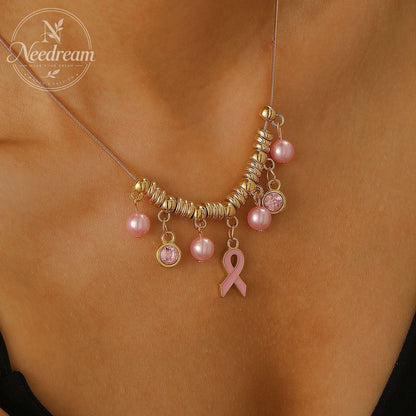 AIDS Breast Prevention Badge Necklace