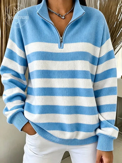 Women'S Breast Cancer Collared zip-up sweatshirt