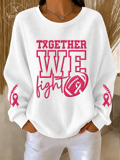 Women'S Breast Cancer Printed Casual Sweatshirt