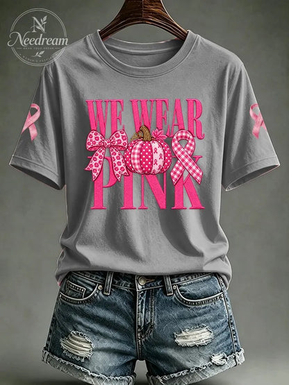 Women'S Casual, I Wear A Pink Printed T-Shirt For Myself