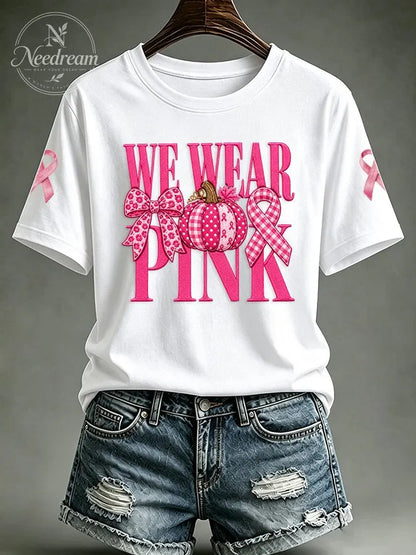 Women'S Casual, I Wear A Pink Printed T-Shirt For Myself
