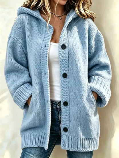 Women'S Casual Hooded Cardigan