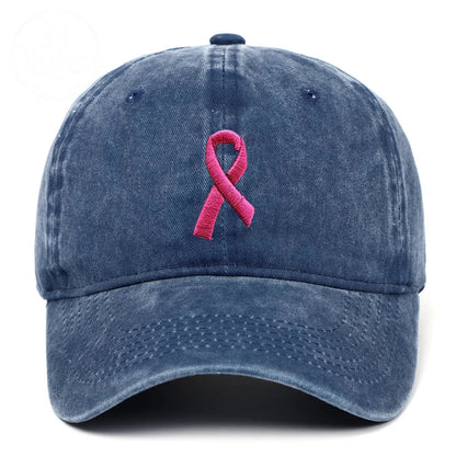 Pink October Breast Cancer Fans Embroidered Hat
