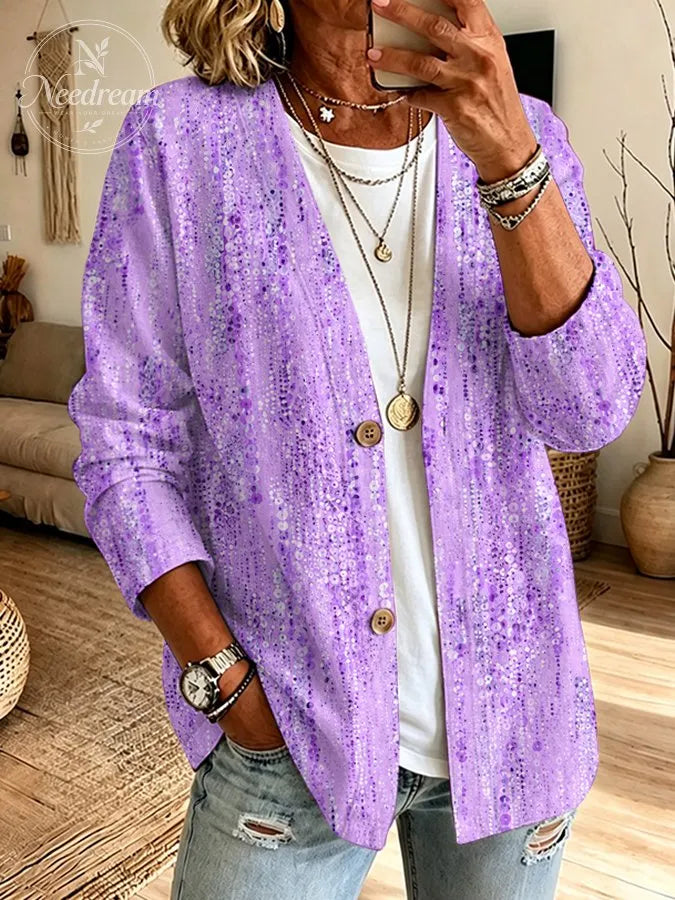 Women'S Leisure Breast Cancer Promotion Month Knitting Cardigan
