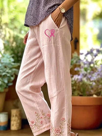 Women'S Breast Cancer Awareness Casual Pants