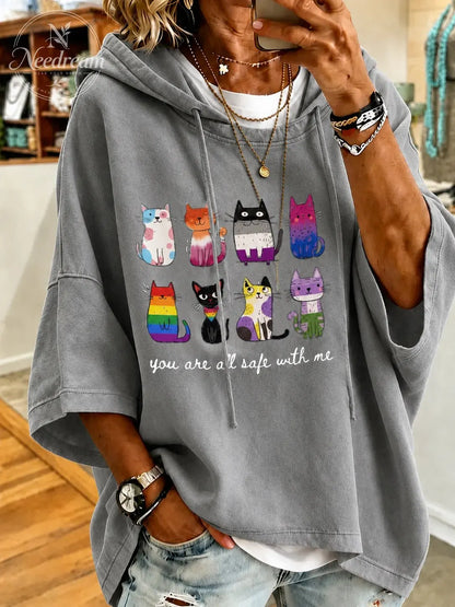 Women'S You Are All Safe With Me Oversized Hoodie