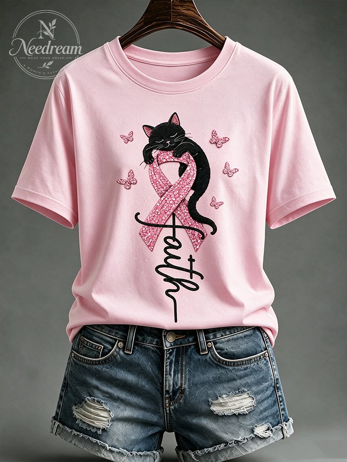 Women'S Faith Printed Casual T-Shirt