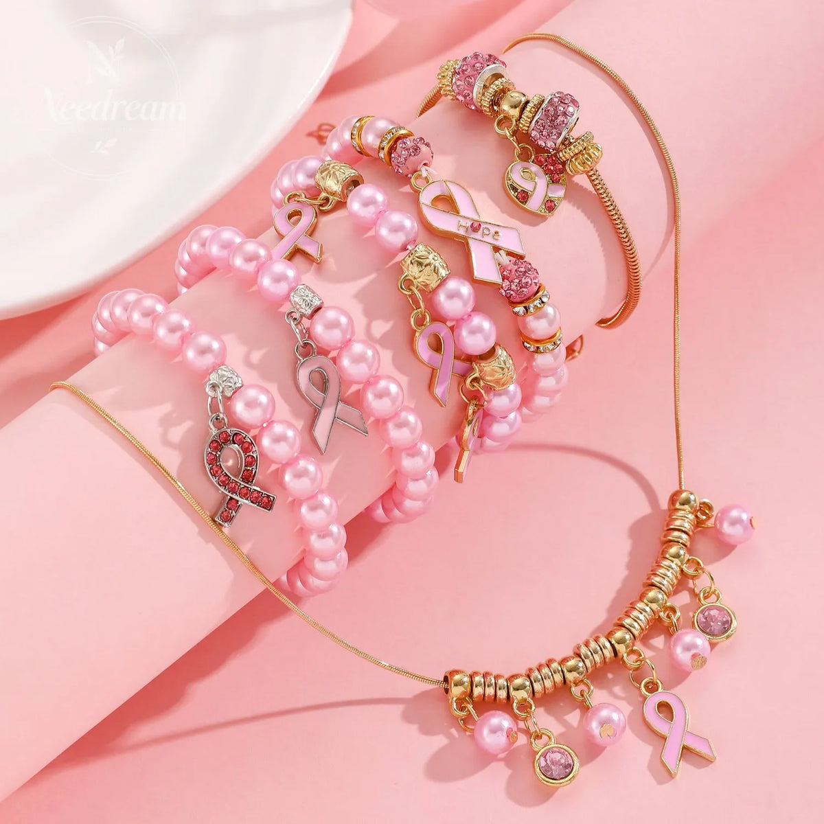 AIDS Breast Prevention Badge Necklace