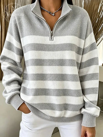 Women'S Breast Cancer Collared zip-up sweatshirt