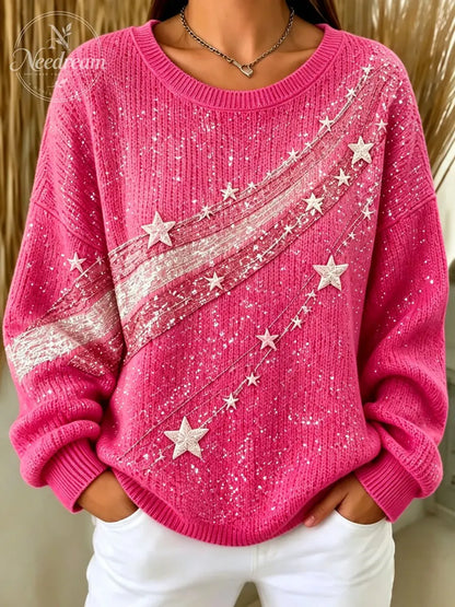 Women'S Breast Cancer Pink Casual Sweater